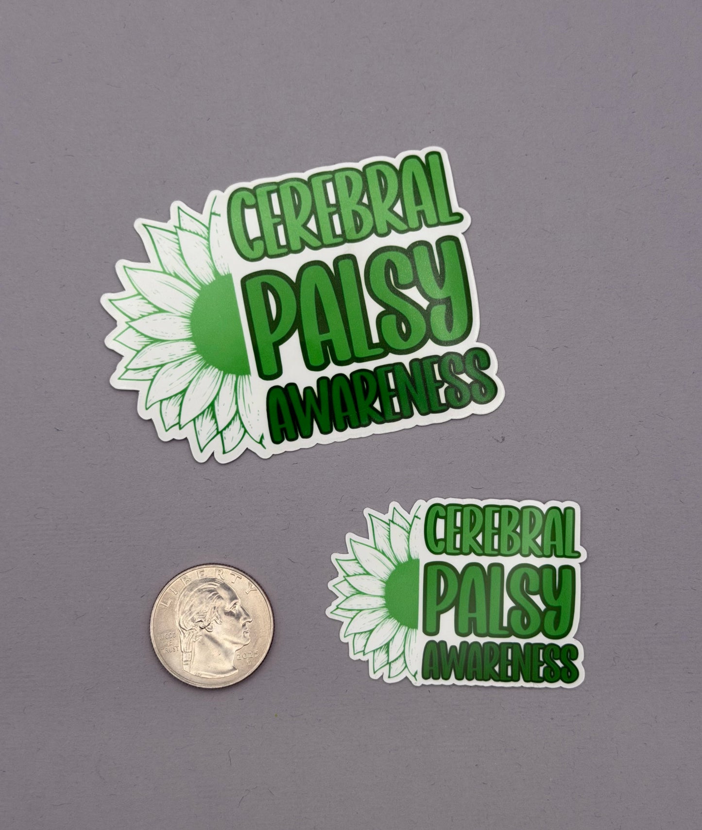 Cerebral Palsy Awareness Sunflower Sticker