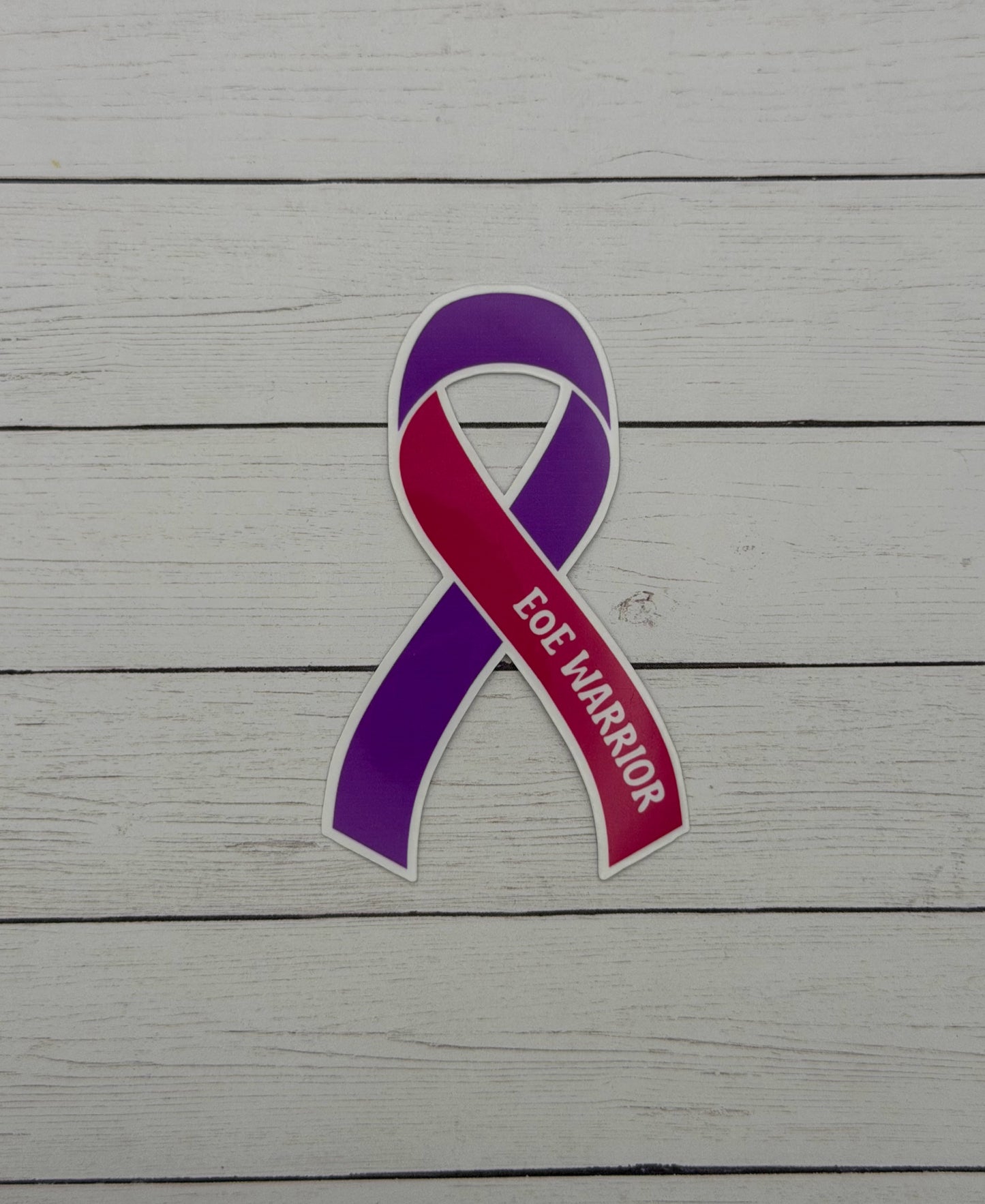 EoE Warrior Ribbon Sticker or Magnet | Eosinophilic Esophagitis