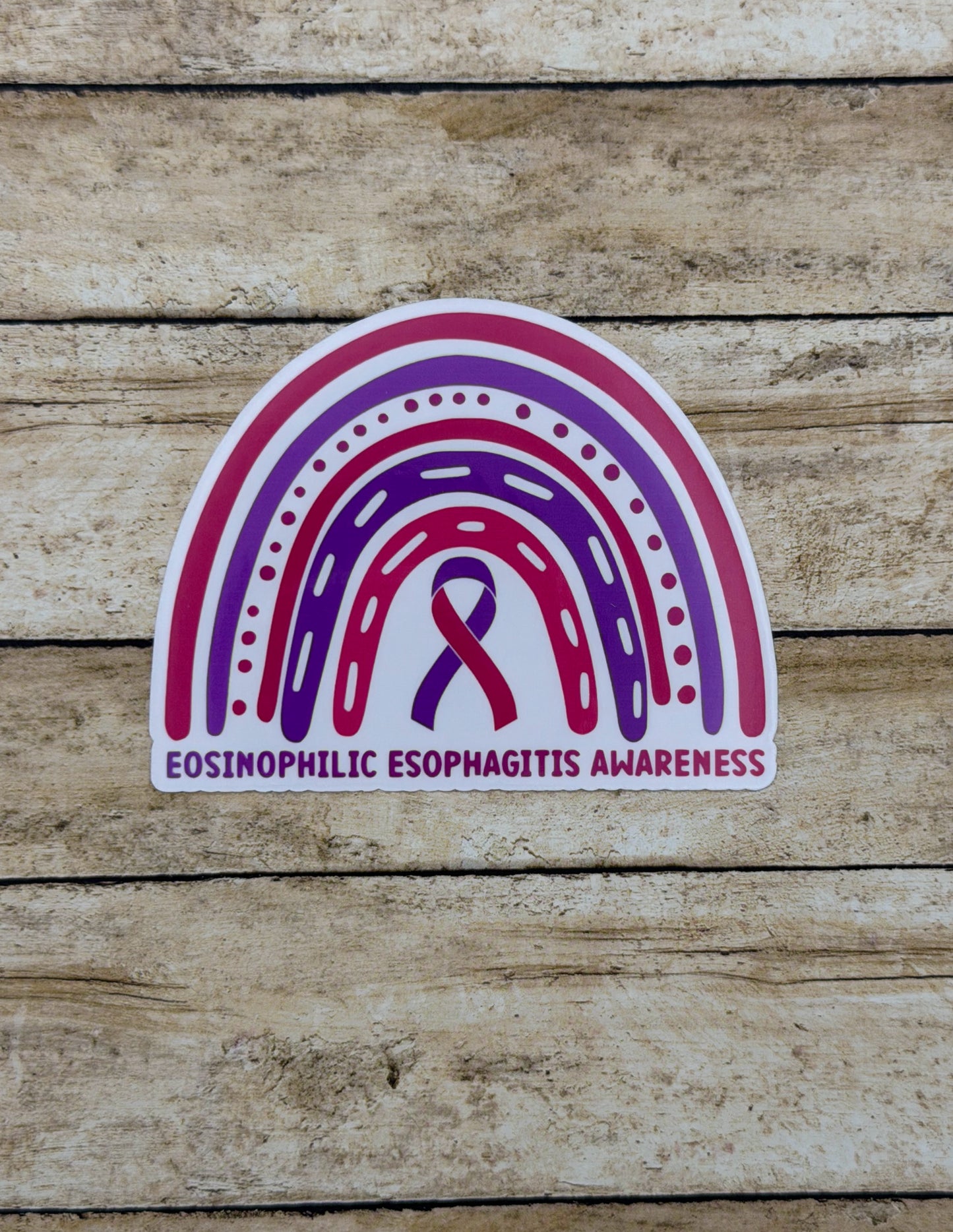Eosinophilic Esophagitis Awareness Rainbow Sticker or Magnet | EoE