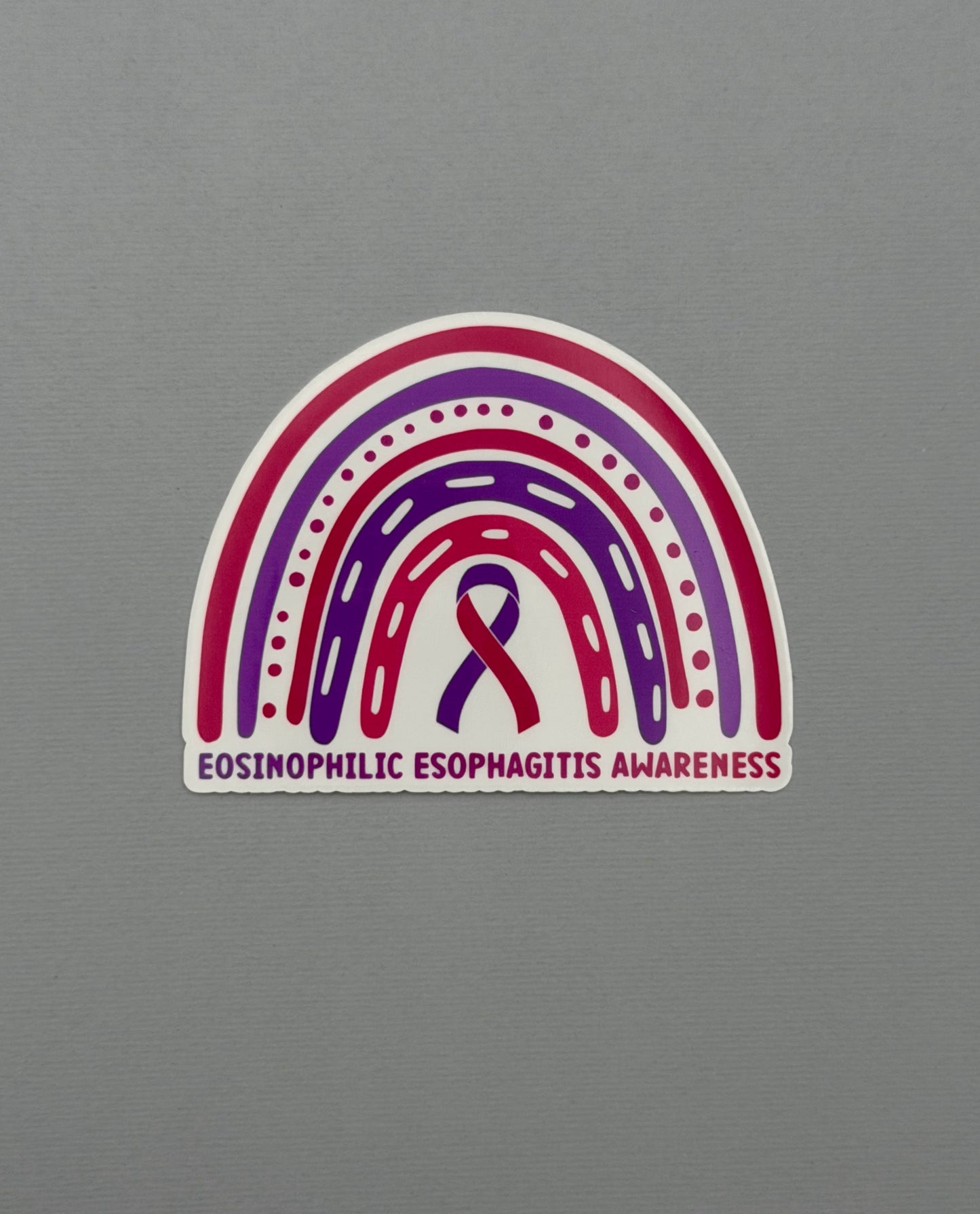 Eosinophilic Esophagitis Awareness Rainbow Sticker or Magnet | EoE