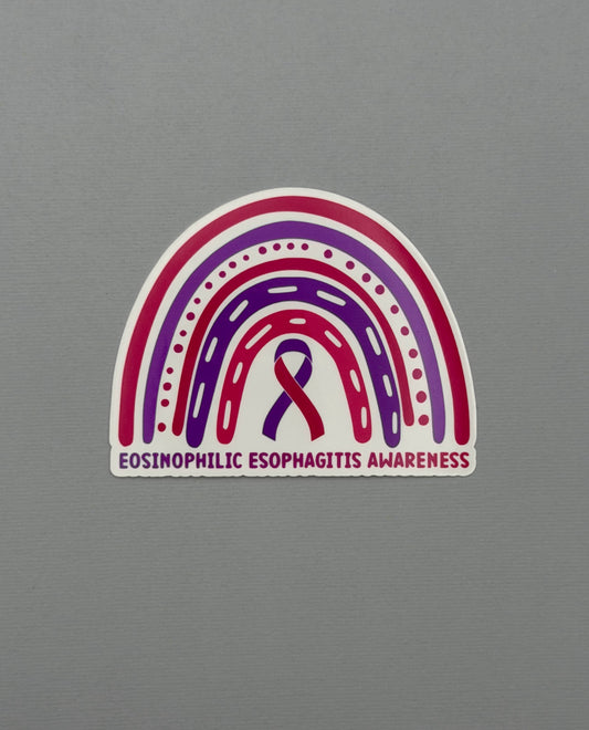 Eosinophilic Esophagitis Awareness Rainbow Sticker or Magnet | EoE