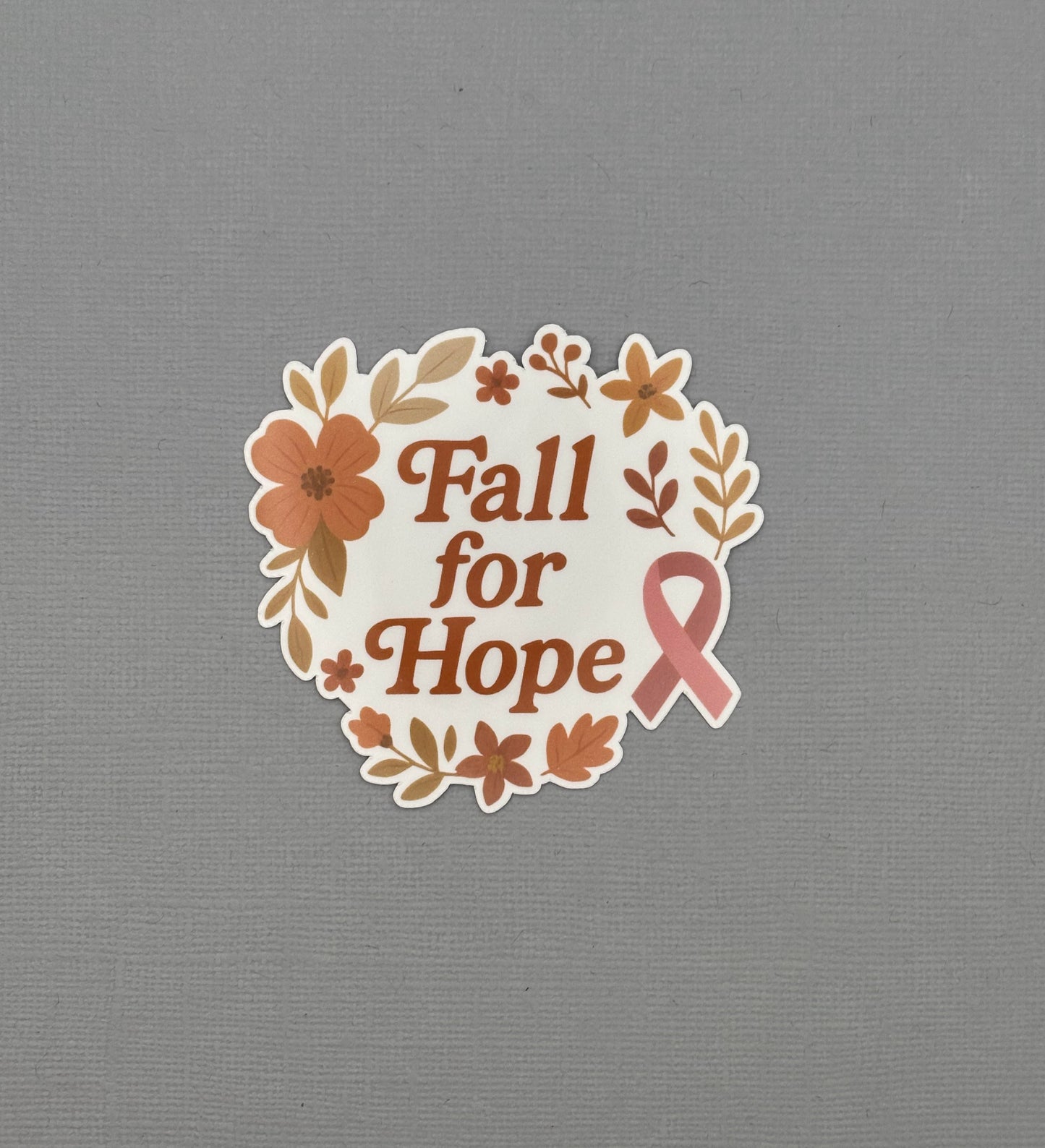 Fall For Hope Breast Cancer Awareness Sticker