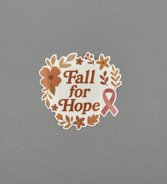Fall For Hope Breast Cancer Awareness Sticker