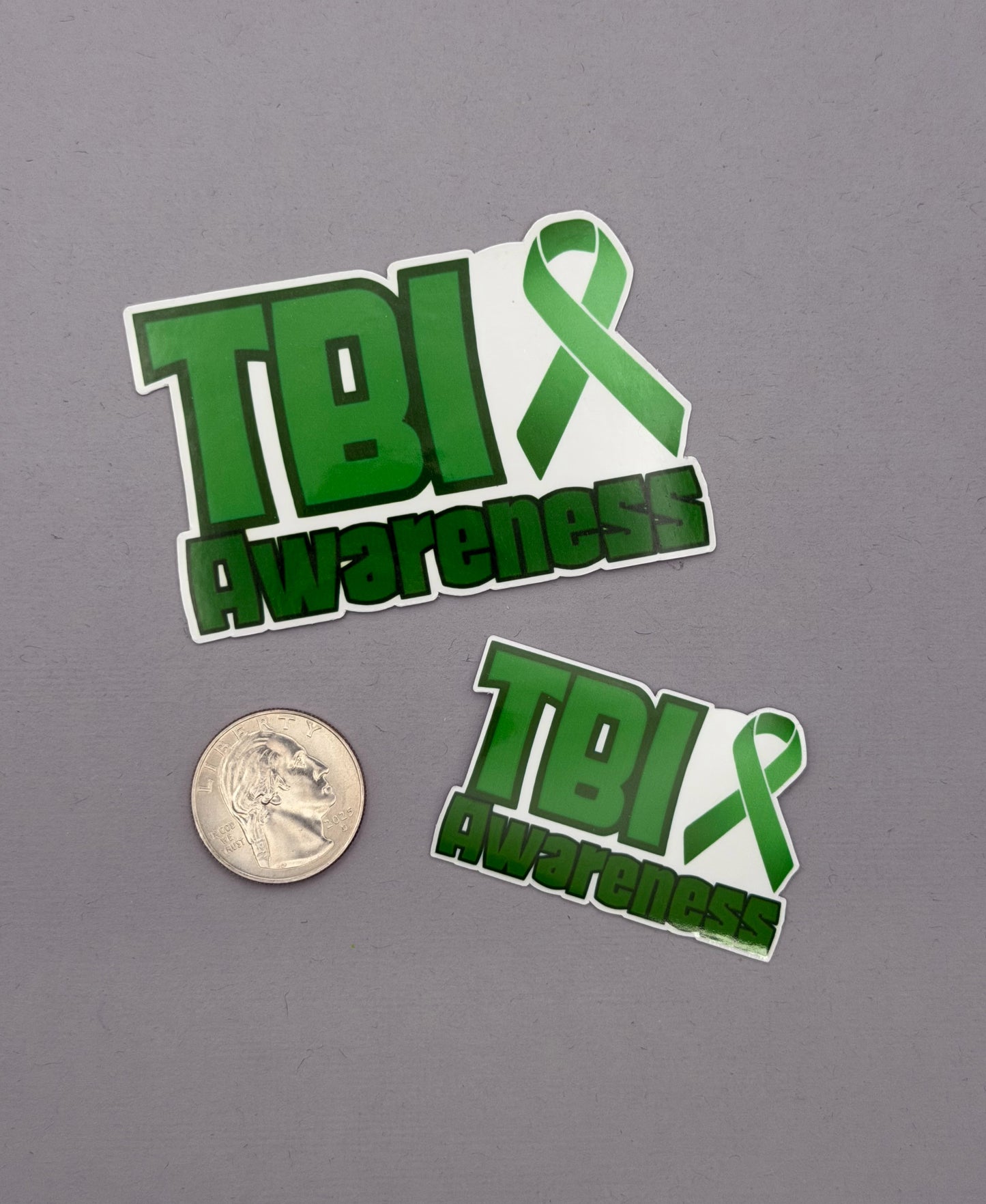 TBI (Traumatic Brain Injury) Awareness with Ribbon Sticker
