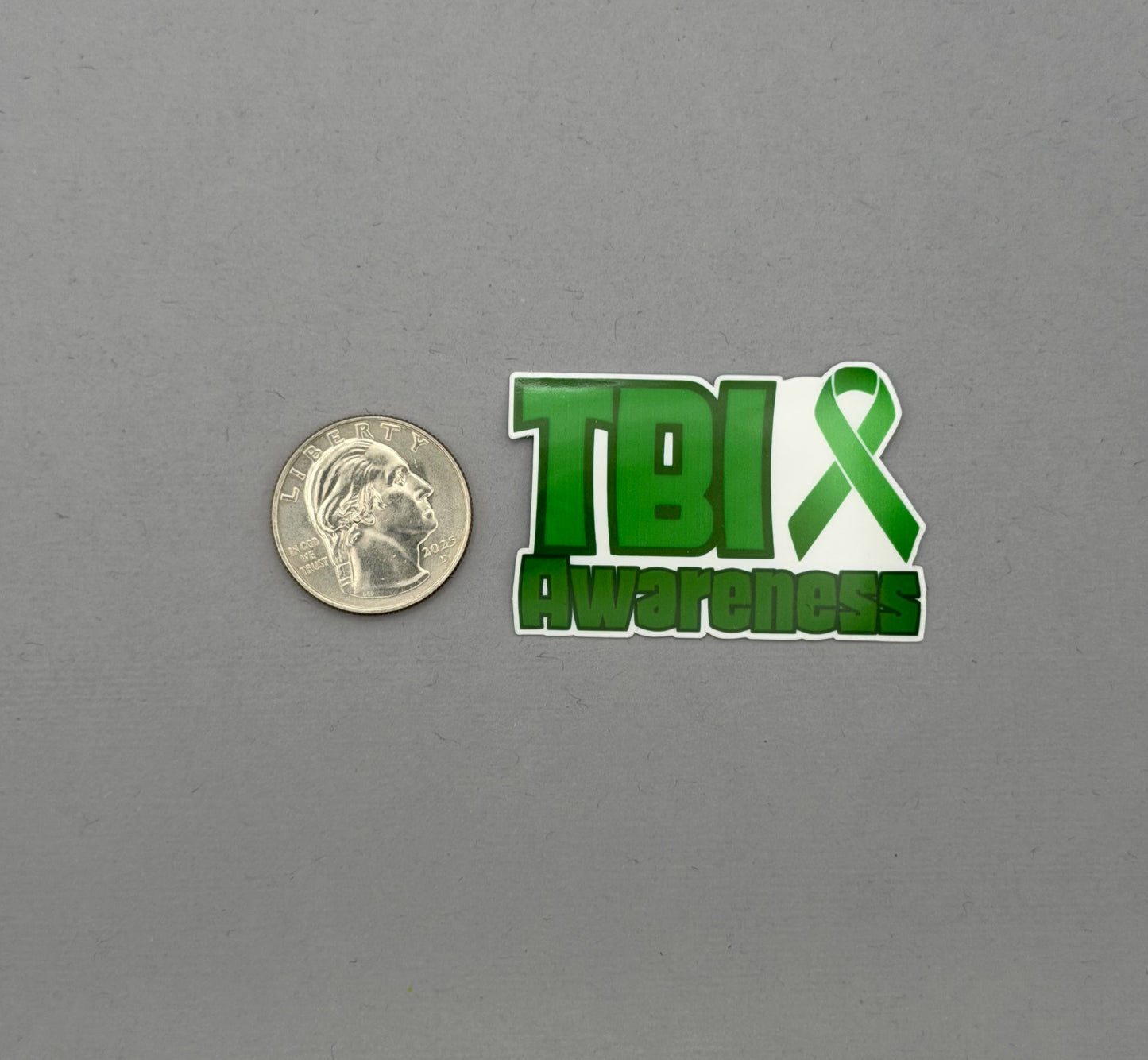 TBI (Traumatic Brain Injury) Awareness with Ribbon Sticker