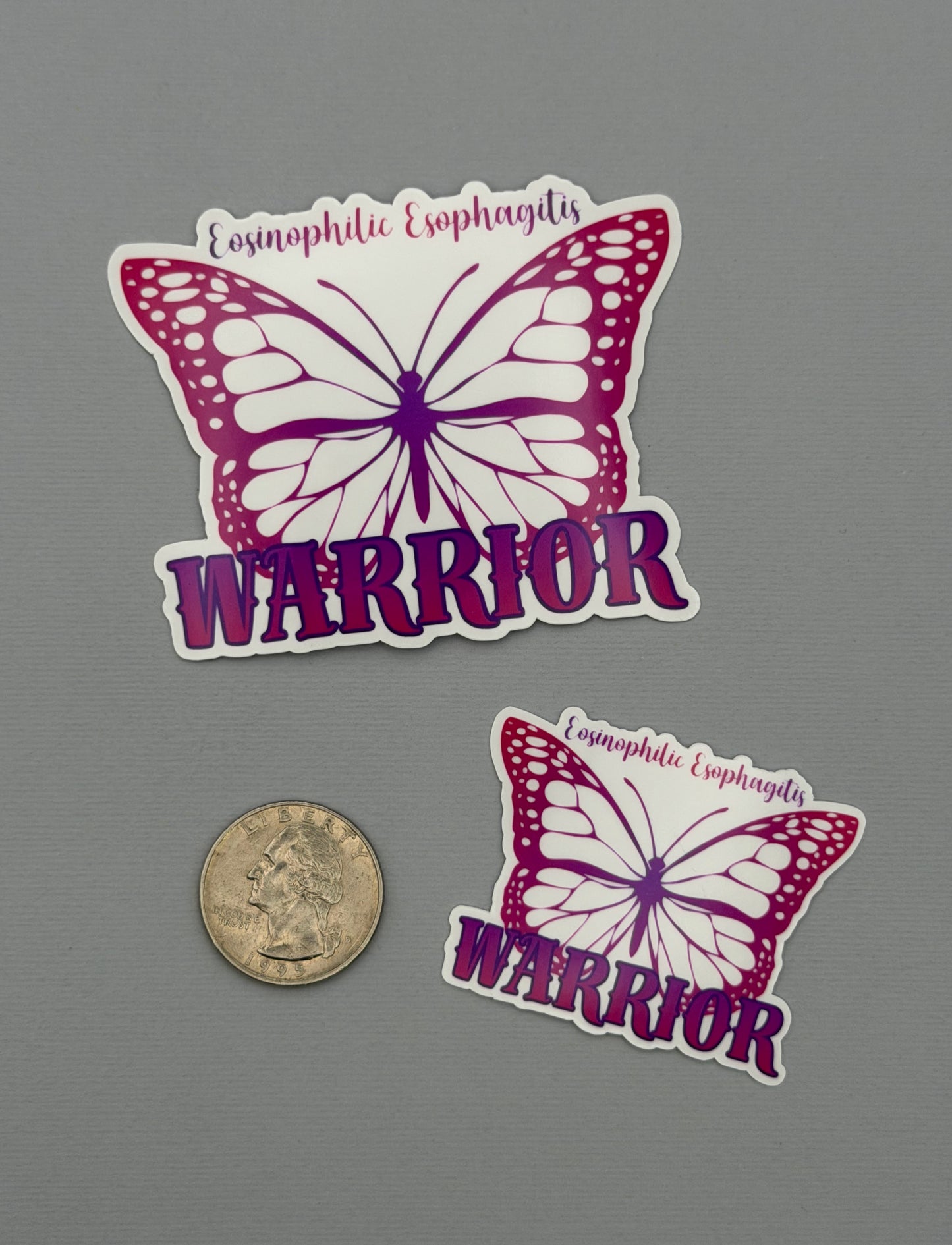 Eosinophilic Esophagitis Warrior Butterfly Sticker or Magnet | EoE