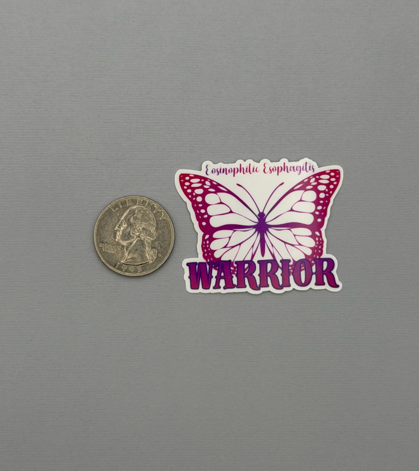 Eosinophilic Esophagitis Warrior Butterfly Sticker or Magnet | EoE
