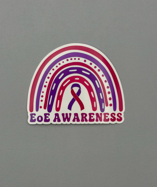 EoE Awareness Rainbow Sticker or Magnet | Eosinophilic Esophagitis