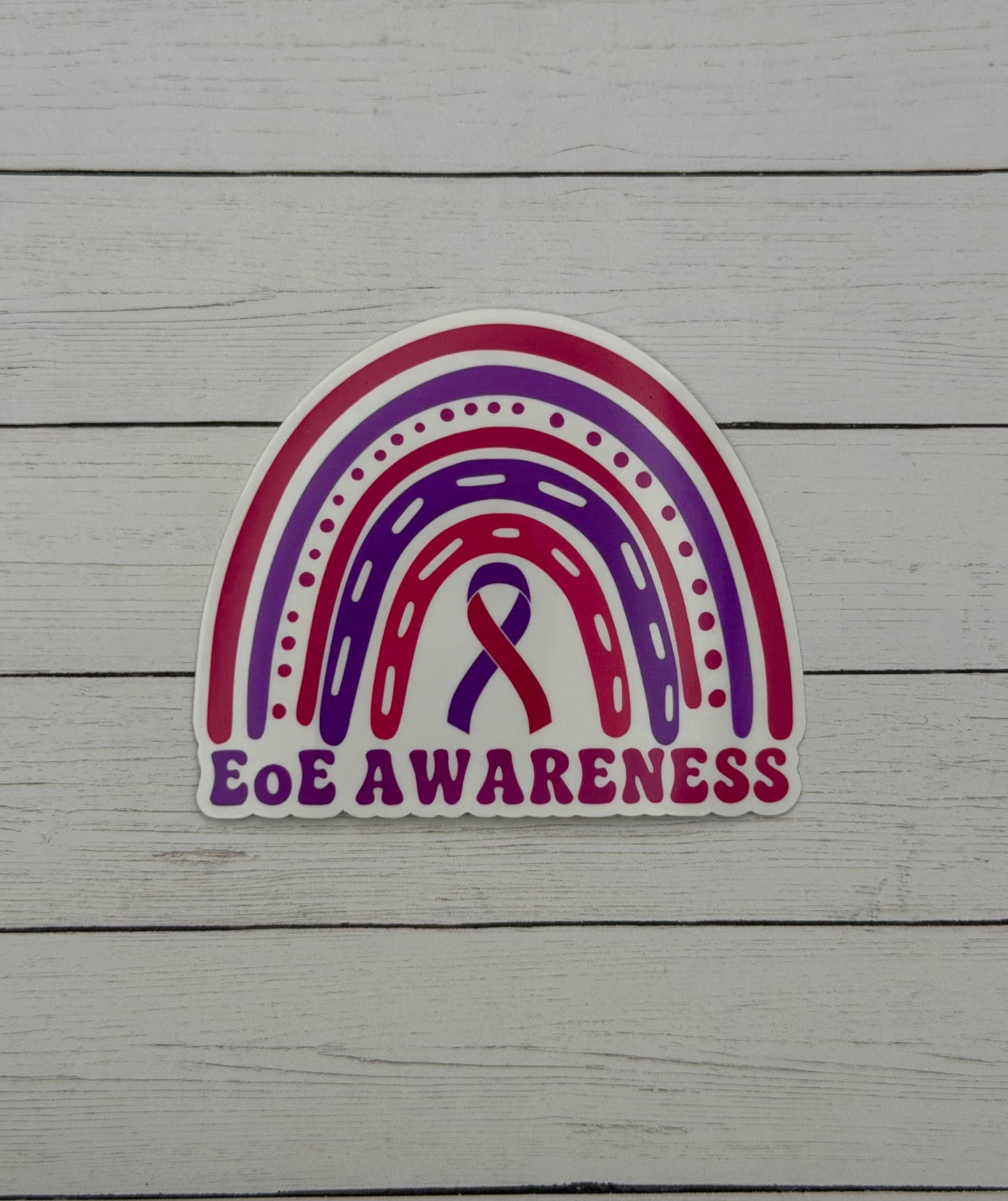 EoE Awareness Rainbow Sticker or Magnet | Eosinophilic Esophagitis