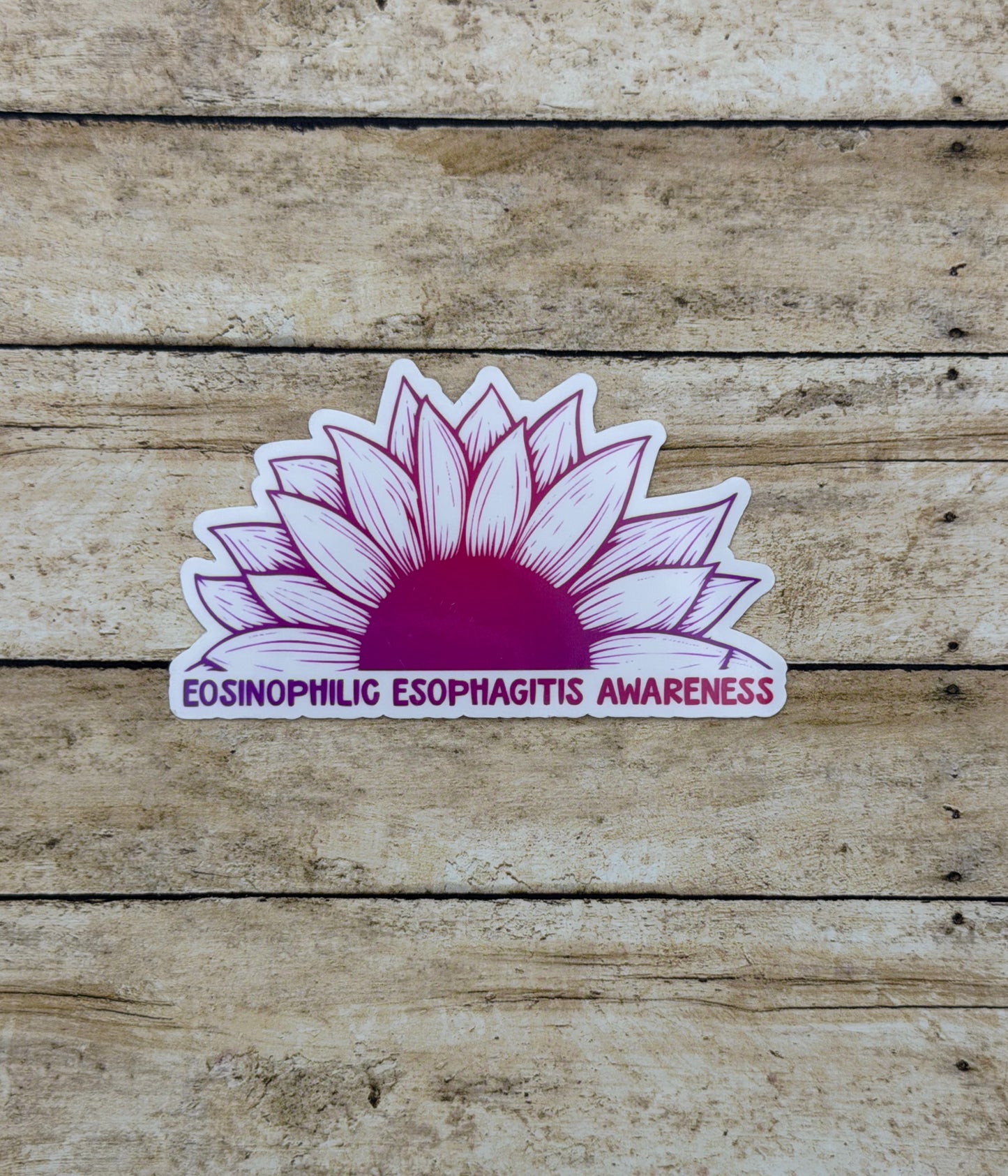 Eosinophilic Esophagitis Awareness Sunflower Sticker or Magnet | EoE