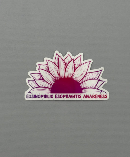 Eosinophilic Esophagitis Awareness Sunflower Sticker or Magnet | EoE