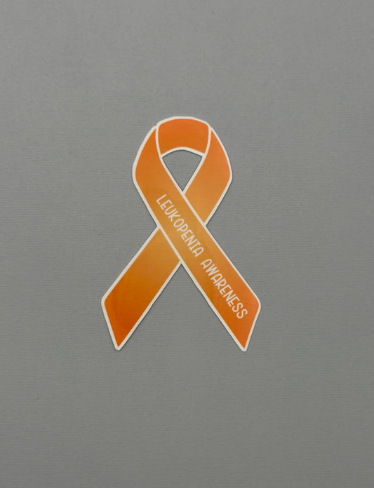Leukopenia Awareness Ribbon Sticker or Magnet