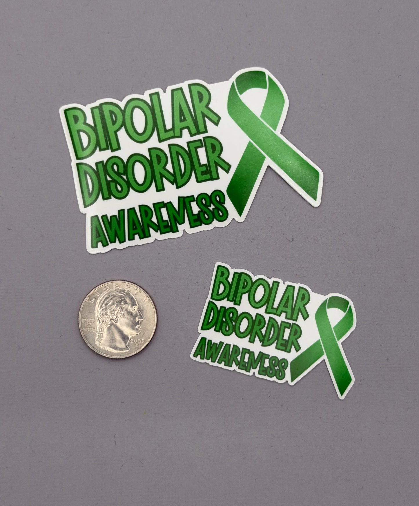 Bipolar Disorder Awareness with Ribbon Sticker