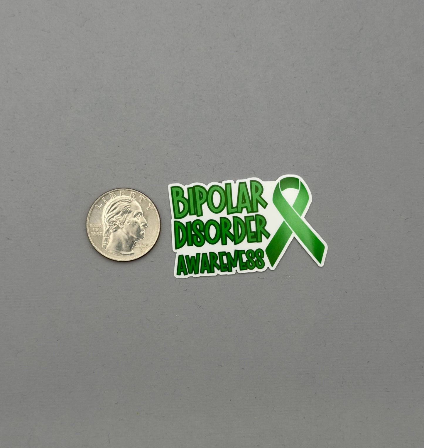Bipolar Disorder Awareness with Ribbon Sticker