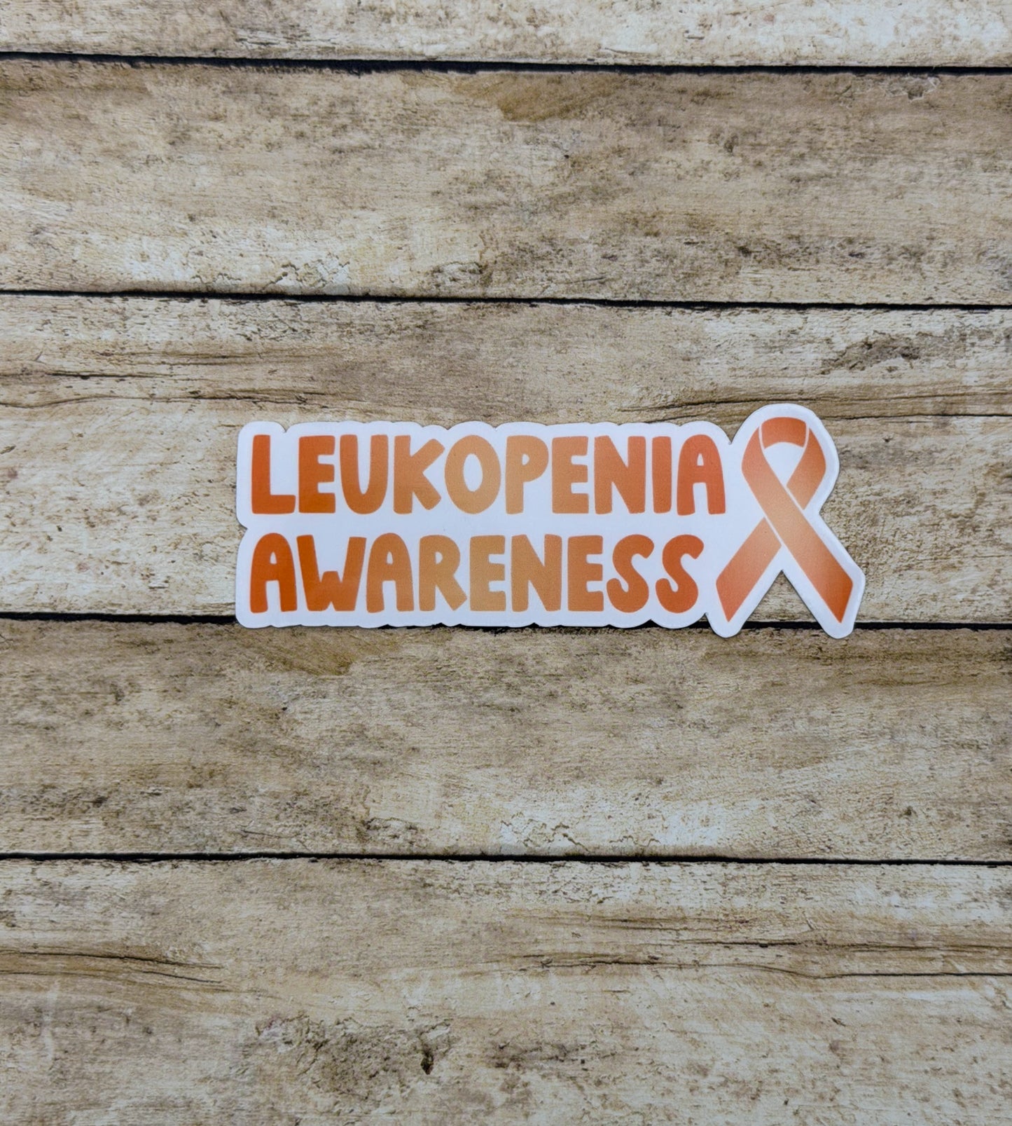 Leukopenia Awareness with Ribbon Sticker or Magnet