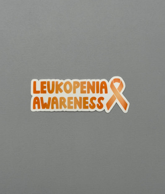 Leukopenia Awareness with Ribbon Sticker or Magnet