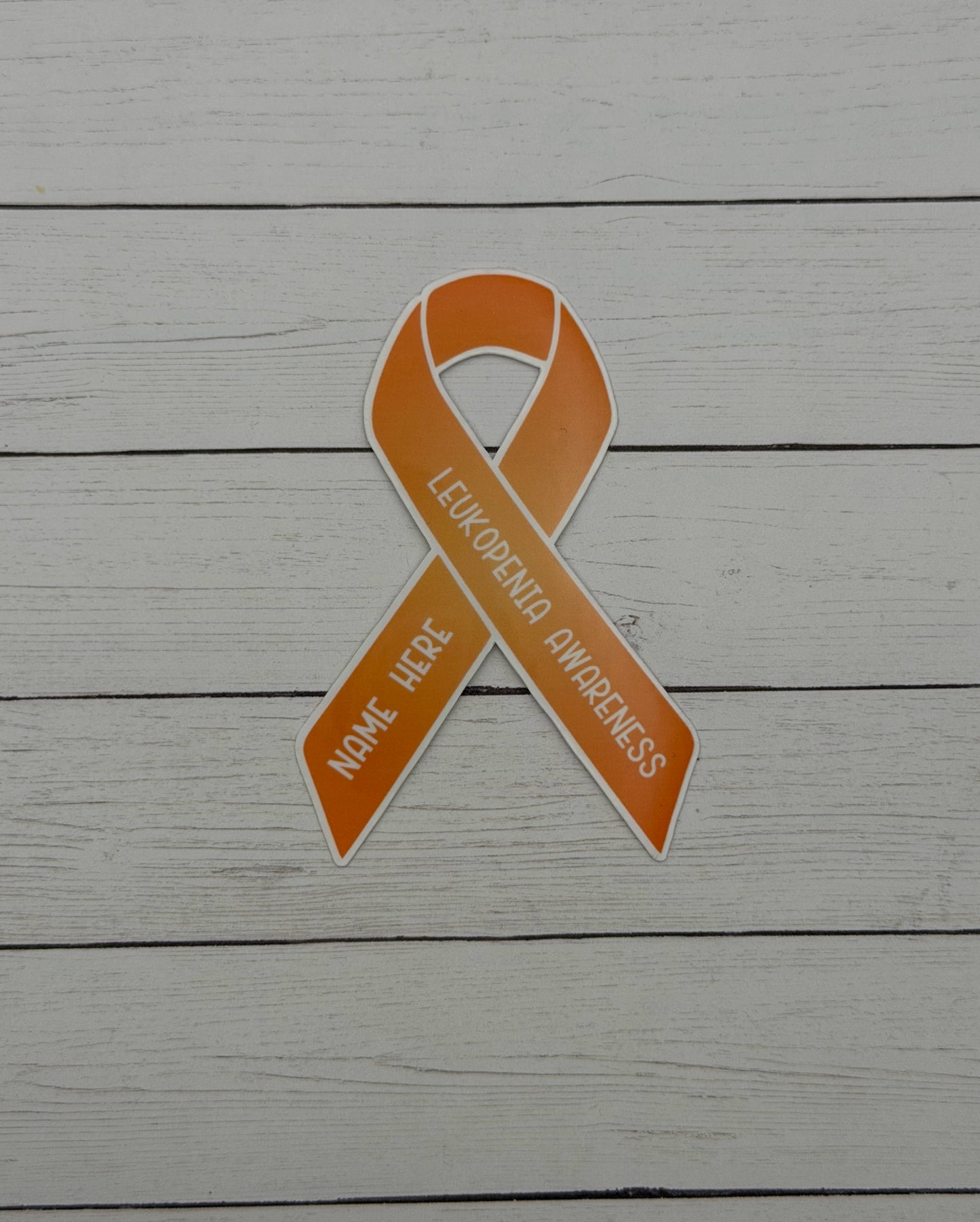 Leukopenia Awareness Custom Ribbon Sticker or Magnet
