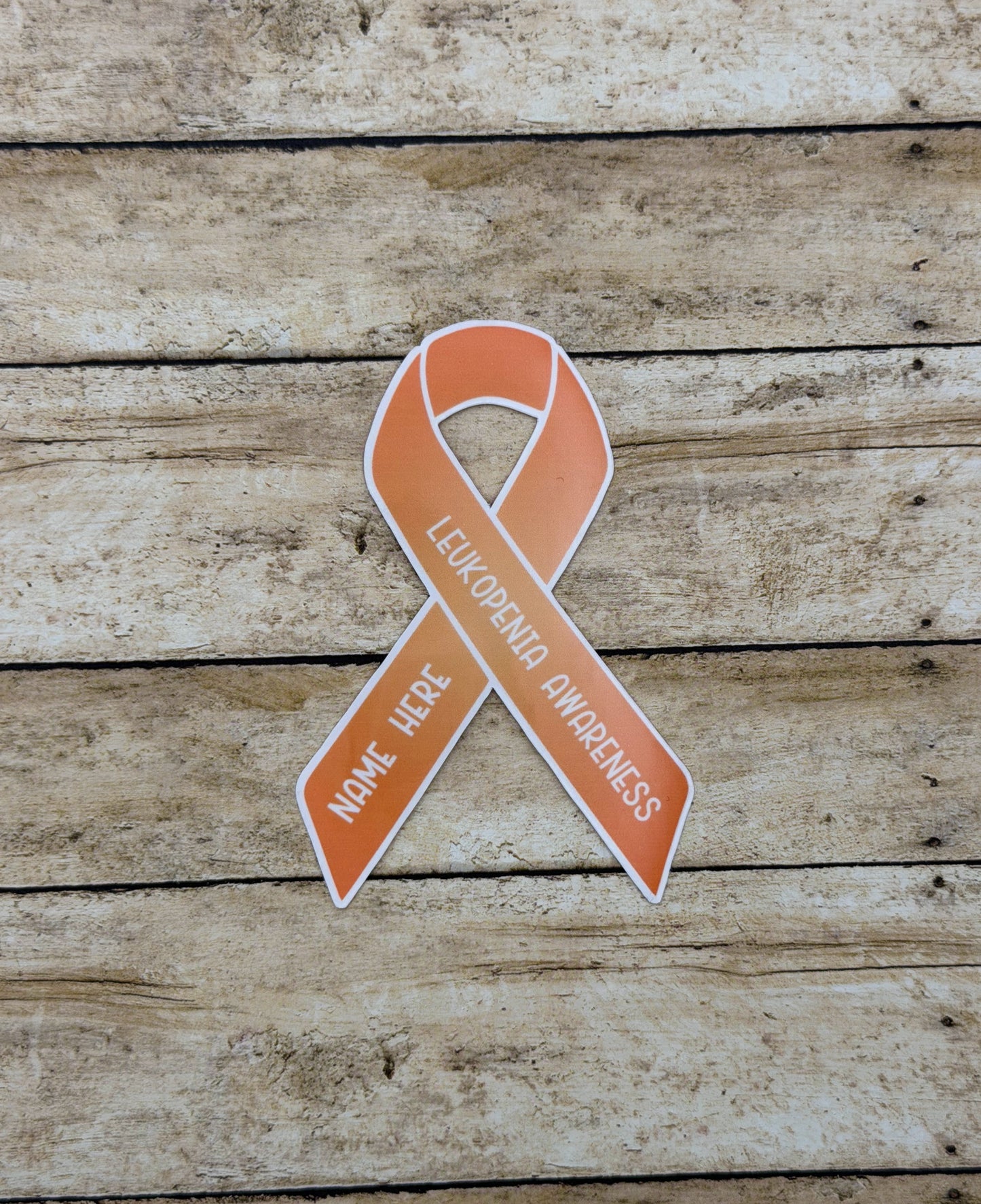 Leukopenia Awareness Custom Ribbon Sticker or Magnet