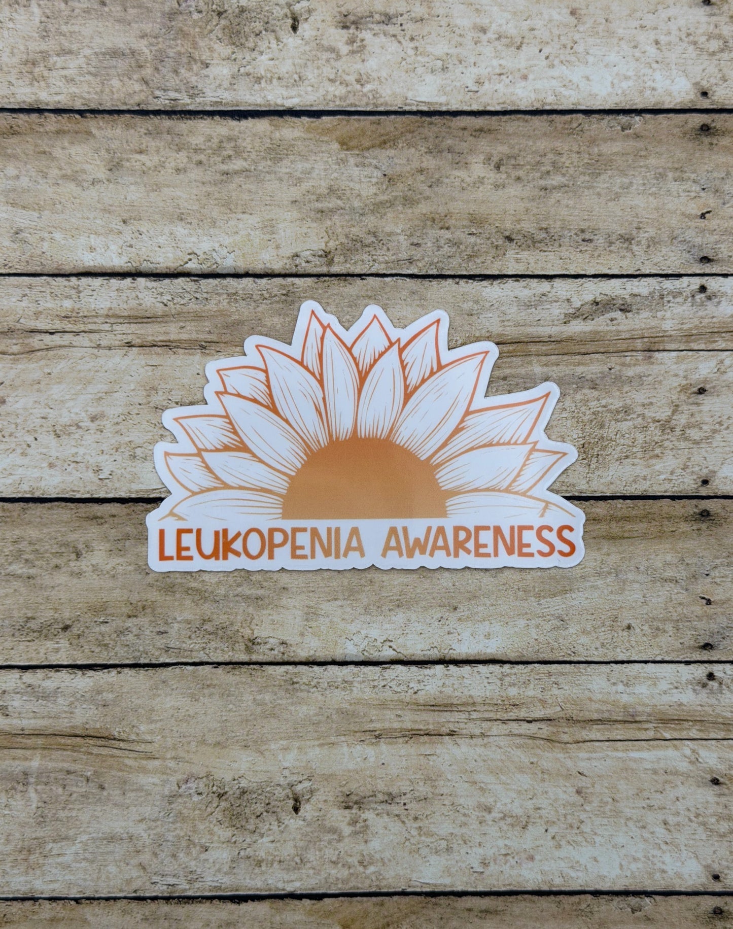 Leukopenia Awareness Sunflower Sticker or Magnet