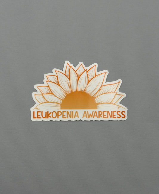 Leukopenia Awareness Sunflower Sticker or Magnet