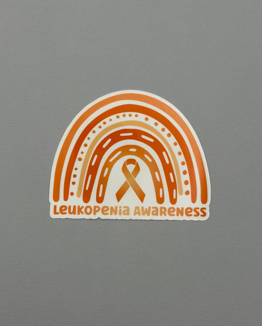 Leukopenia Awareness Rainbow Sticker or Magnet