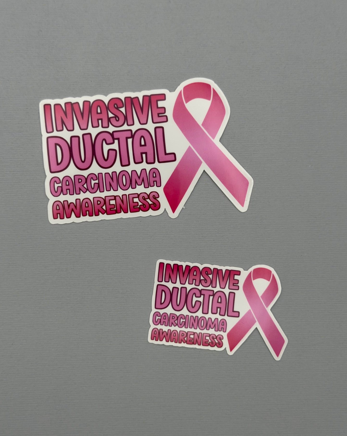 Invasive Ductal Carcinoma (IDC) Awareness with Ribbon Sticker or Magnet