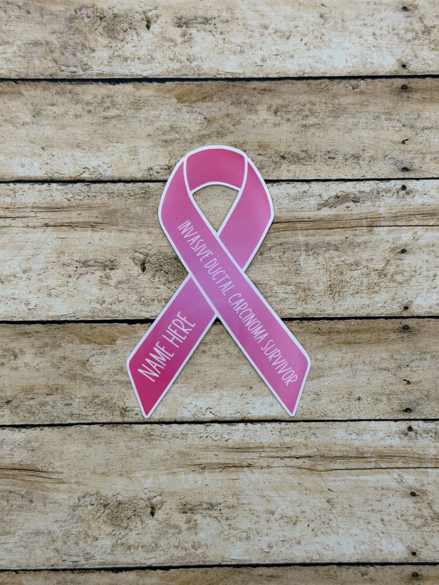 Invasive Ductal Carcinoma (IDC) Survivor Custom Ribbon Sticker or Magnet