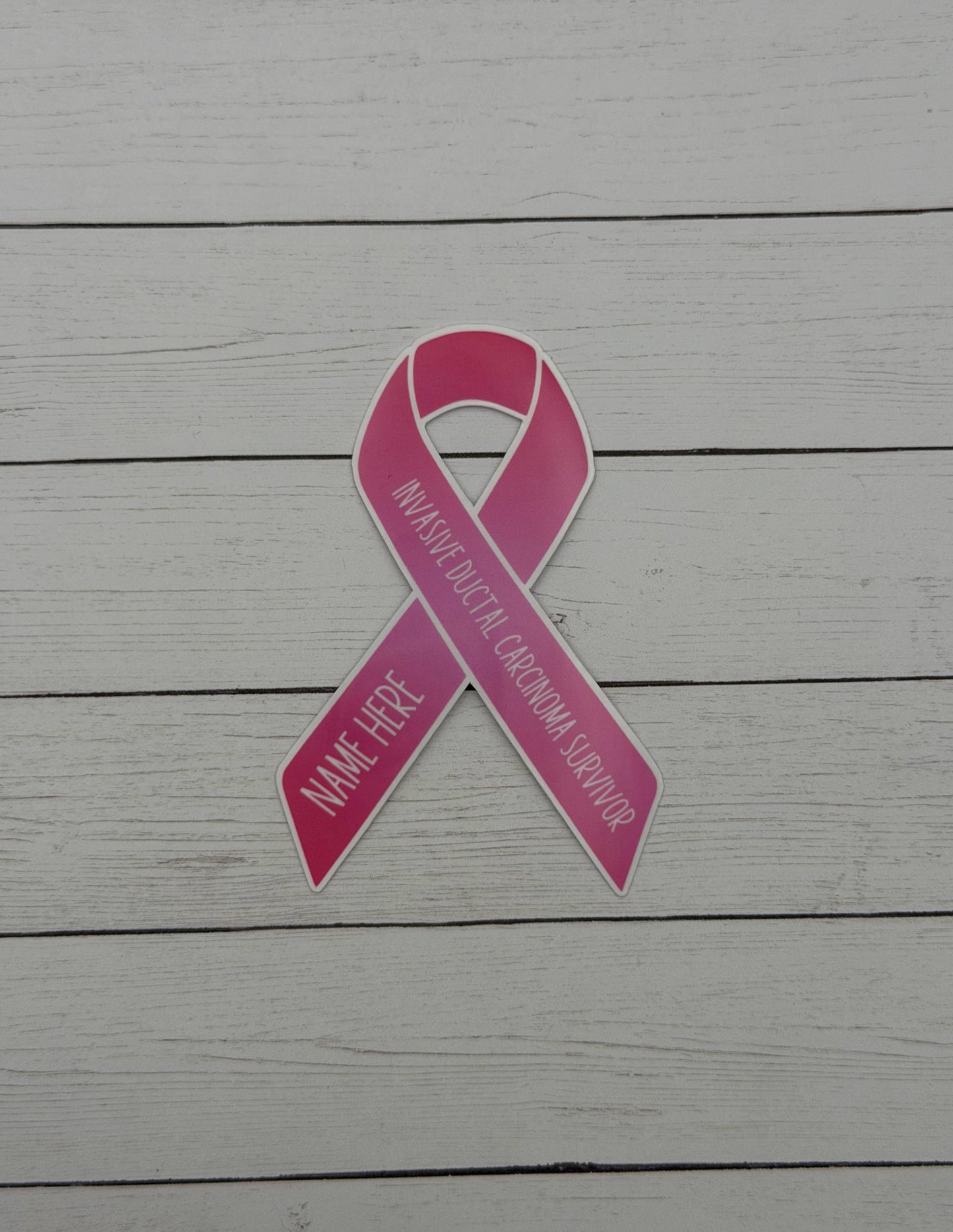Invasive Ductal Carcinoma (IDC) Survivor Custom Ribbon Sticker or Magnet