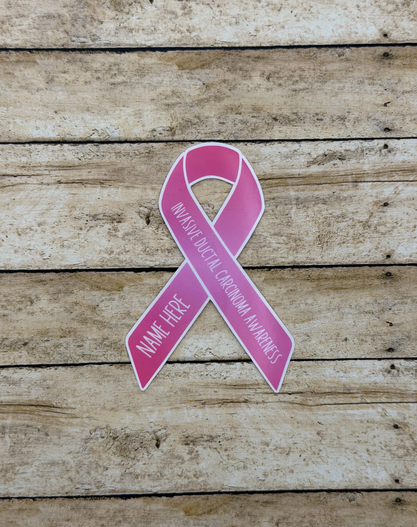 Invasive Ductal Carcinoma (IDC) Awareness Custom Ribbon Sticker or Magnet