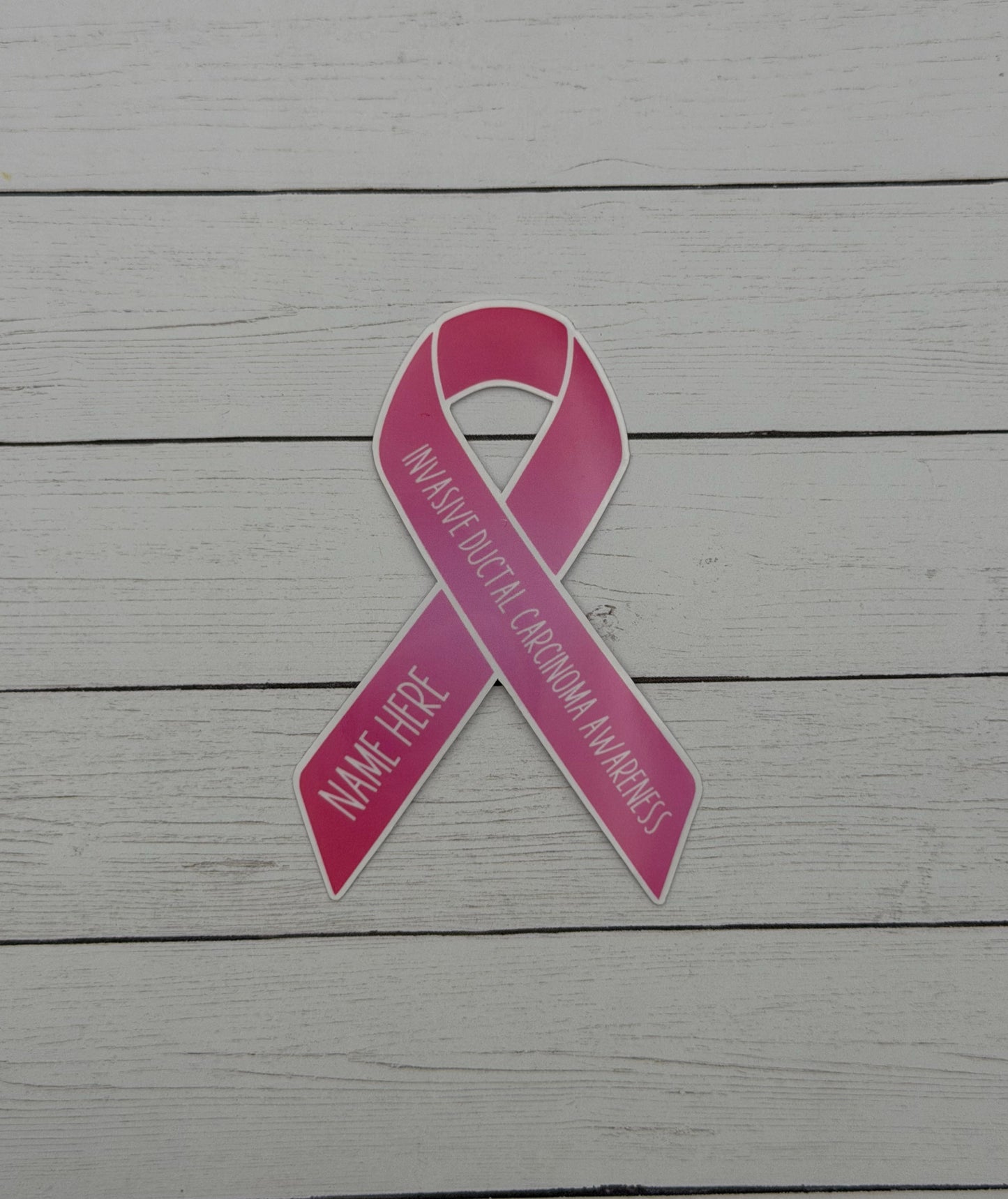 Invasive Ductal Carcinoma (IDC) Awareness Custom Ribbon Sticker or Magnet