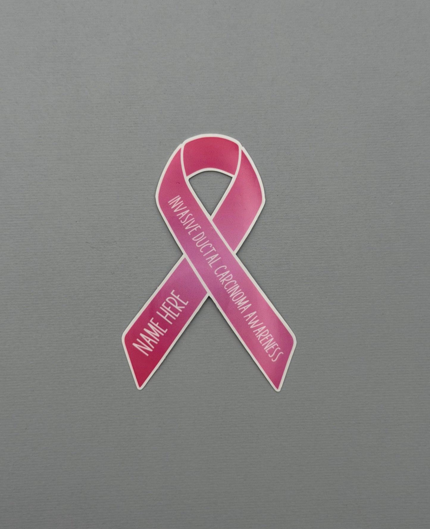 Invasive Ductal Carcinoma (IDC) Awareness Custom Ribbon Sticker or Magnet