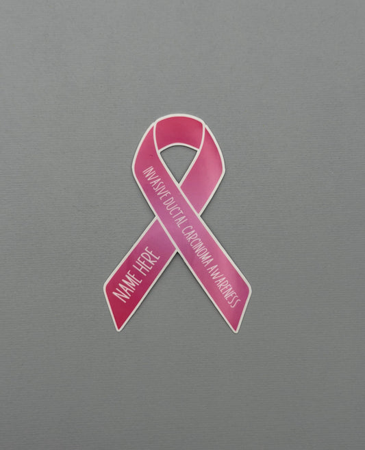 Invasive Ductal Carcinoma (IDC) Awareness Custom Ribbon Sticker or Magnet