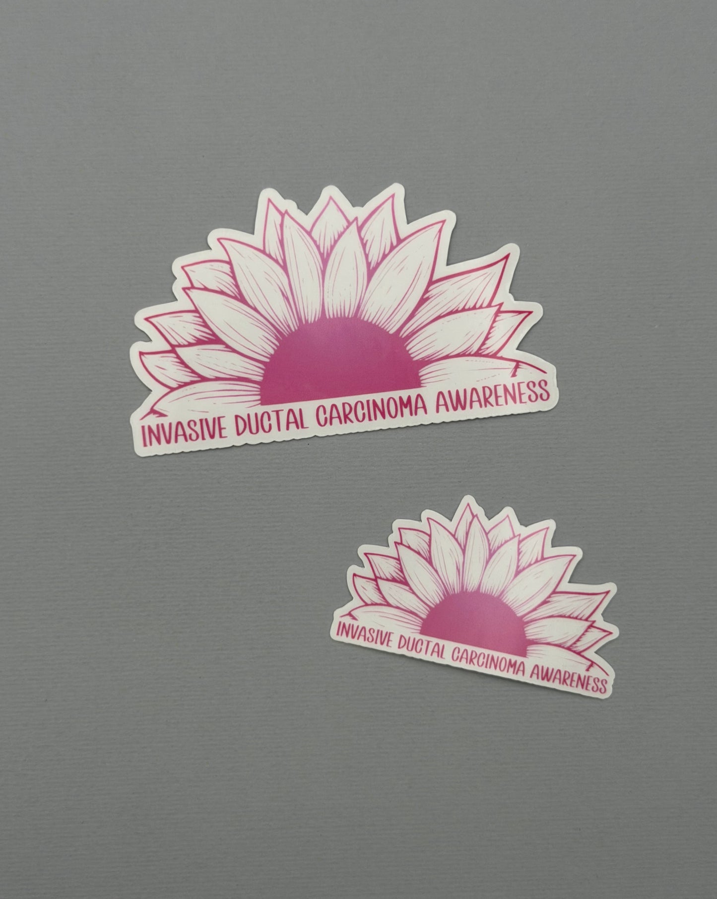 Invasive Ductal Carcinoma (IDC) Awareness Sunflower Sticker or Magnet