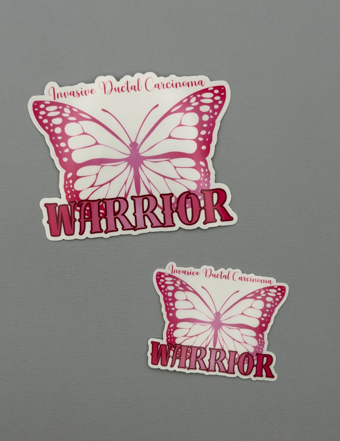 Invasive Ductal Carcinoma (IDC) Warrior Butterfly Sticker or Magnet