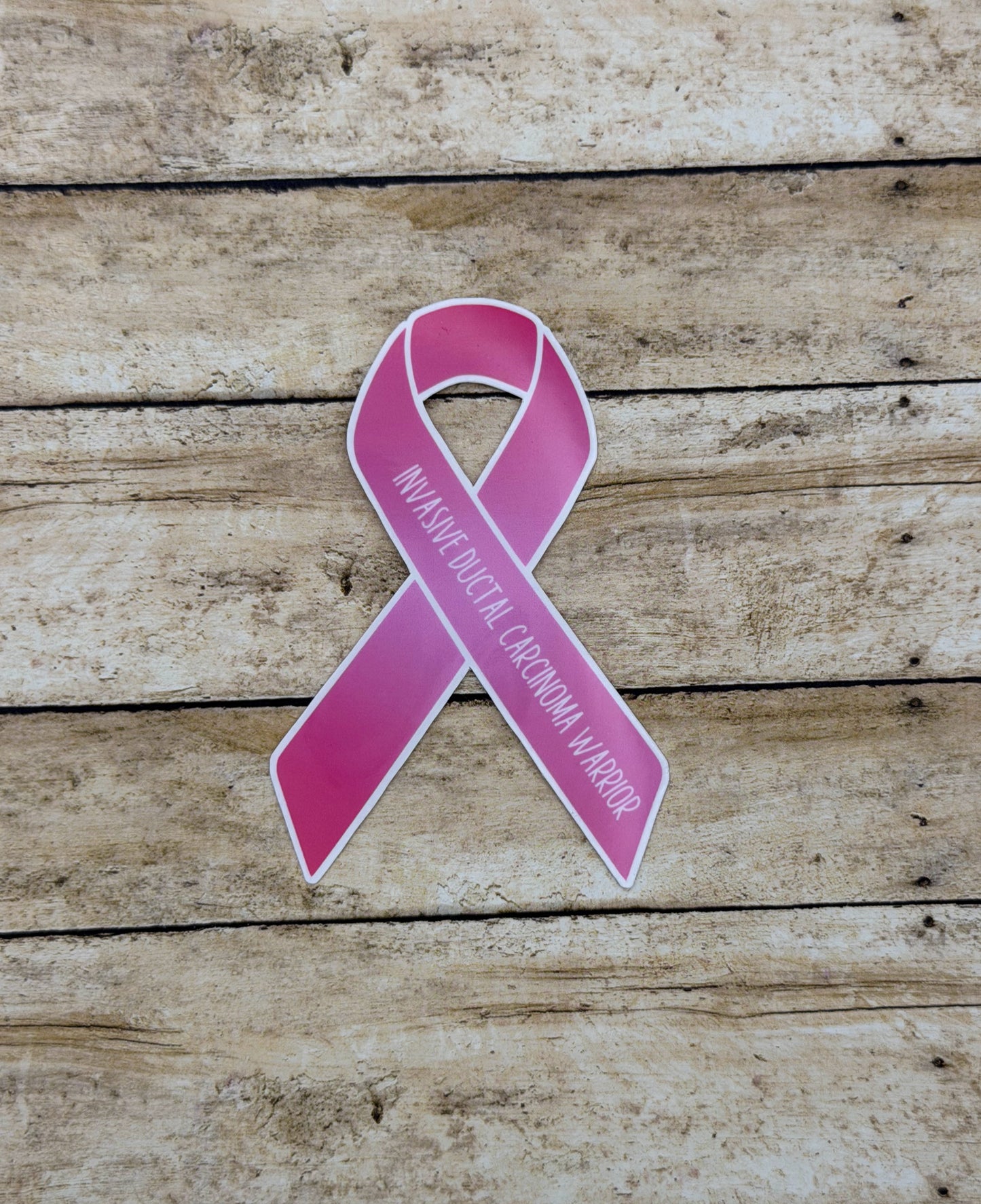 Invasive Ductal Carcinoma (IDC) Survivor Ribbon Sticker or Magnet