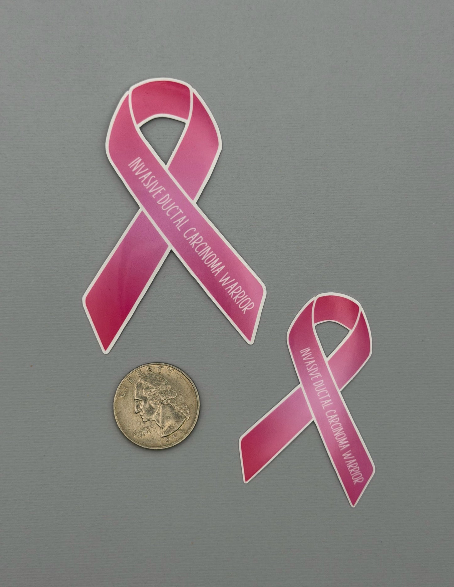 Invasive Ductal Carcinoma (IDC) Survivor Ribbon Sticker or Magnet