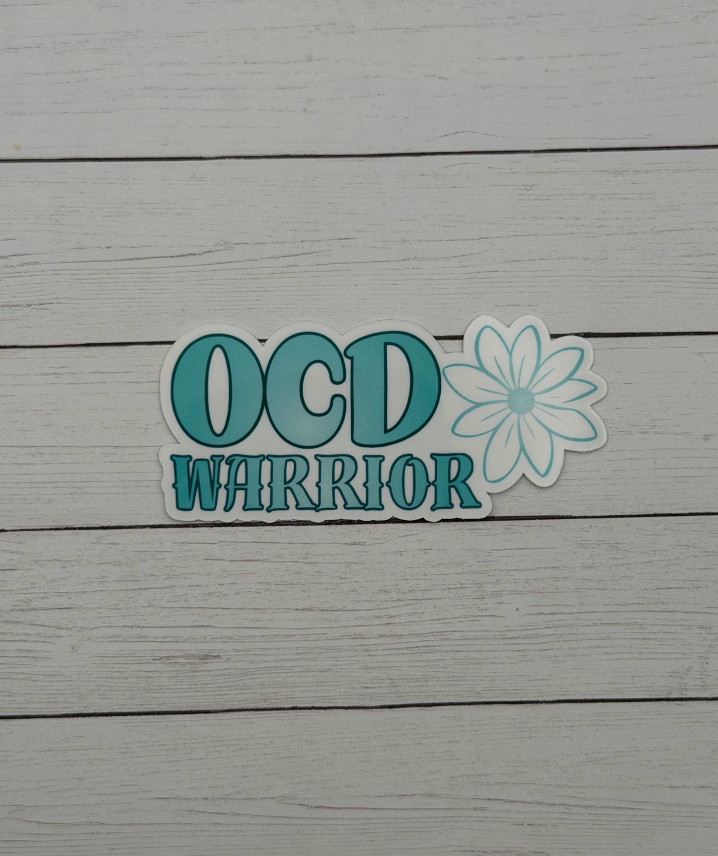 OCD Awareness Warrior Flower Sticker or Magnet | Obsessive-Compulsive Disorder