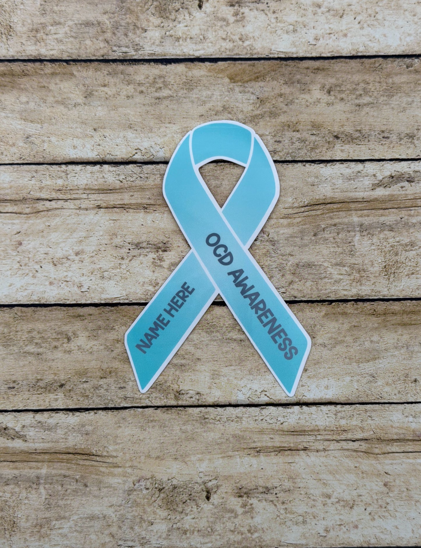 OCD Awareness Custom Ribbon Sticker or Magnet | Obsessive-Compulsive Disorder