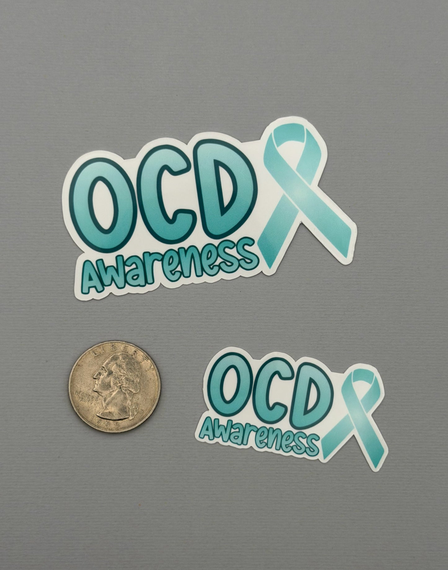 OCD Awareness with Ribbon Sticker or Magnet | Obsessive-Compulsive Disorder