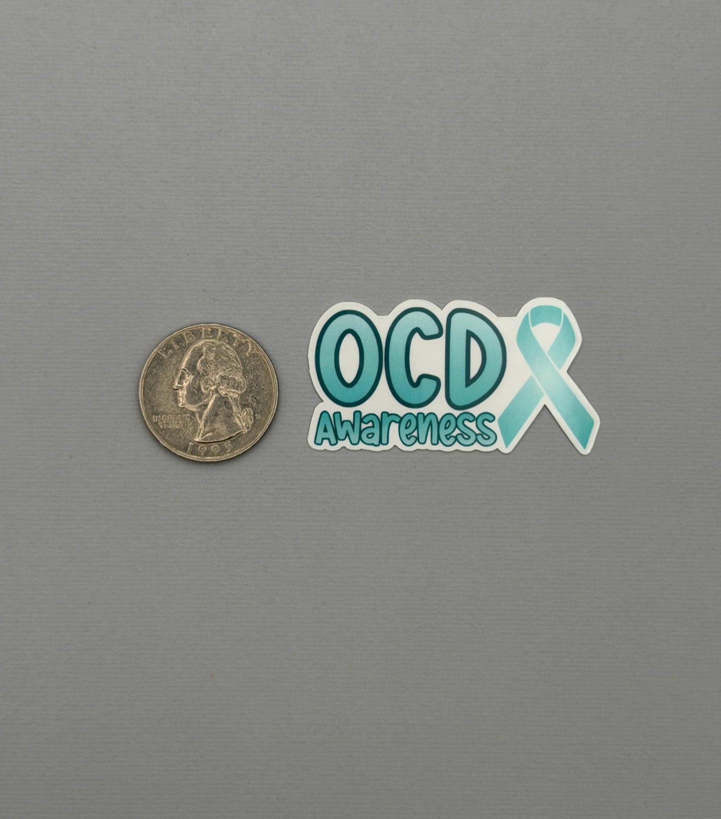 OCD Awareness with Ribbon Sticker or Magnet | Obsessive-Compulsive Disorder