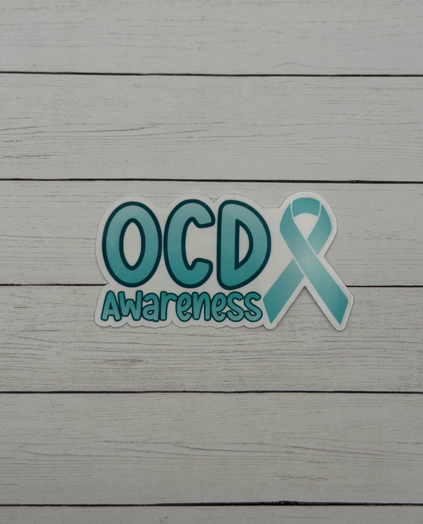 OCD Awareness with Ribbon Sticker or Magnet | Obsessive-Compulsive Disorder