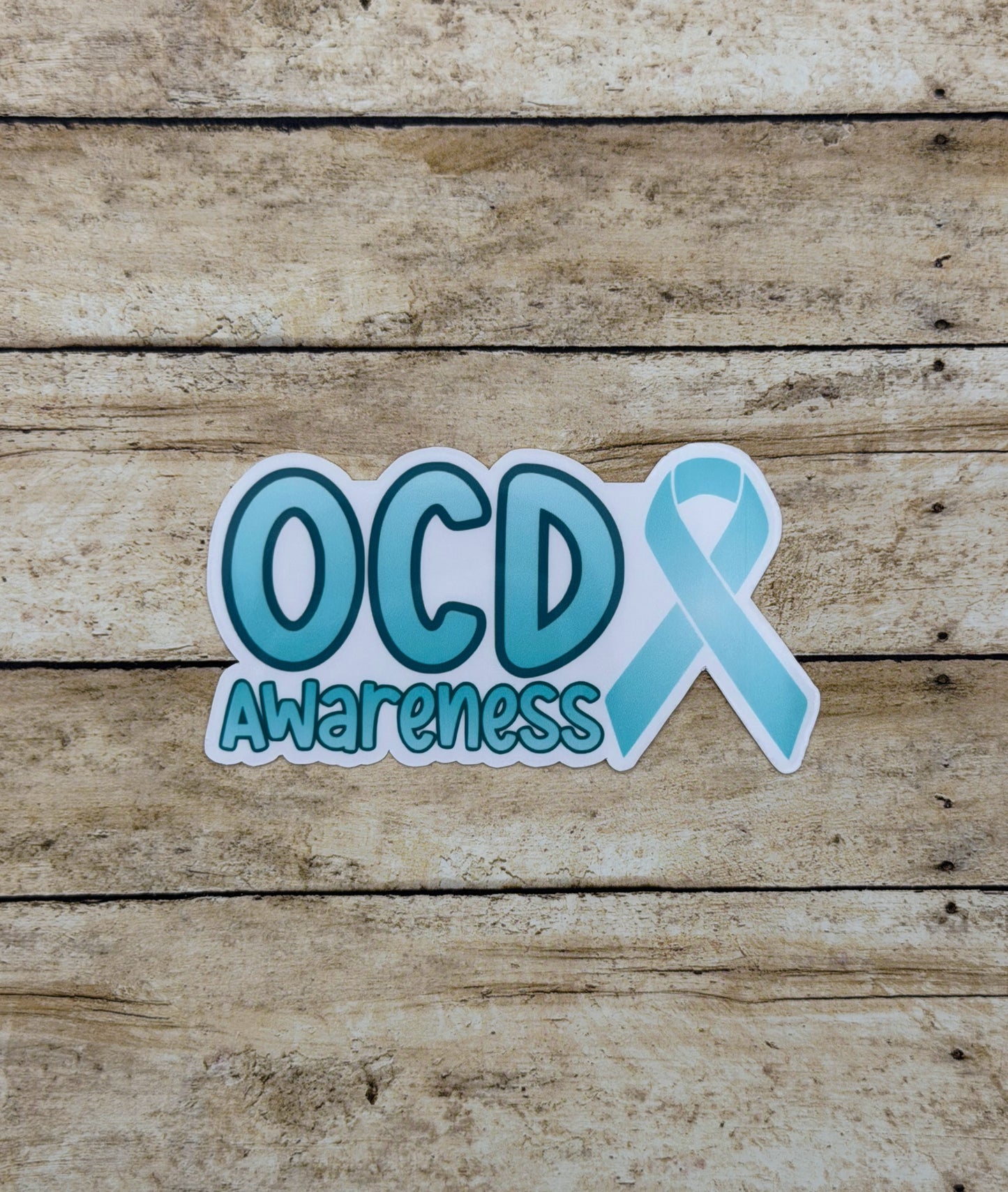 OCD Awareness with Ribbon Sticker or Magnet | Obsessive-Compulsive Disorder