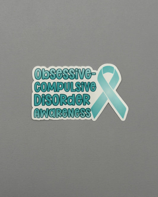 Obsessive-Compulsive Disorder Awareness with Ribbon Sticker or Magnet | OCD