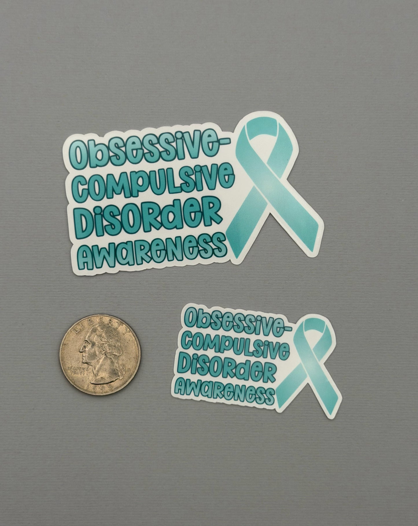Obsessive-Compulsive Disorder Awareness with Ribbon Sticker or Magnet | OCD