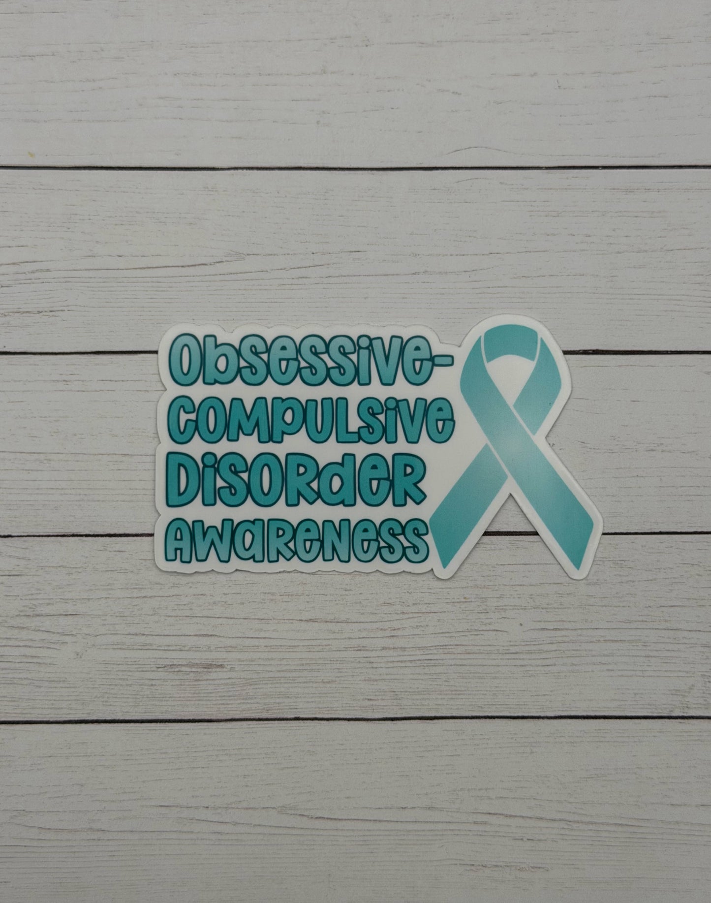 Obsessive-Compulsive Disorder Awareness with Ribbon Sticker or Magnet | OCD