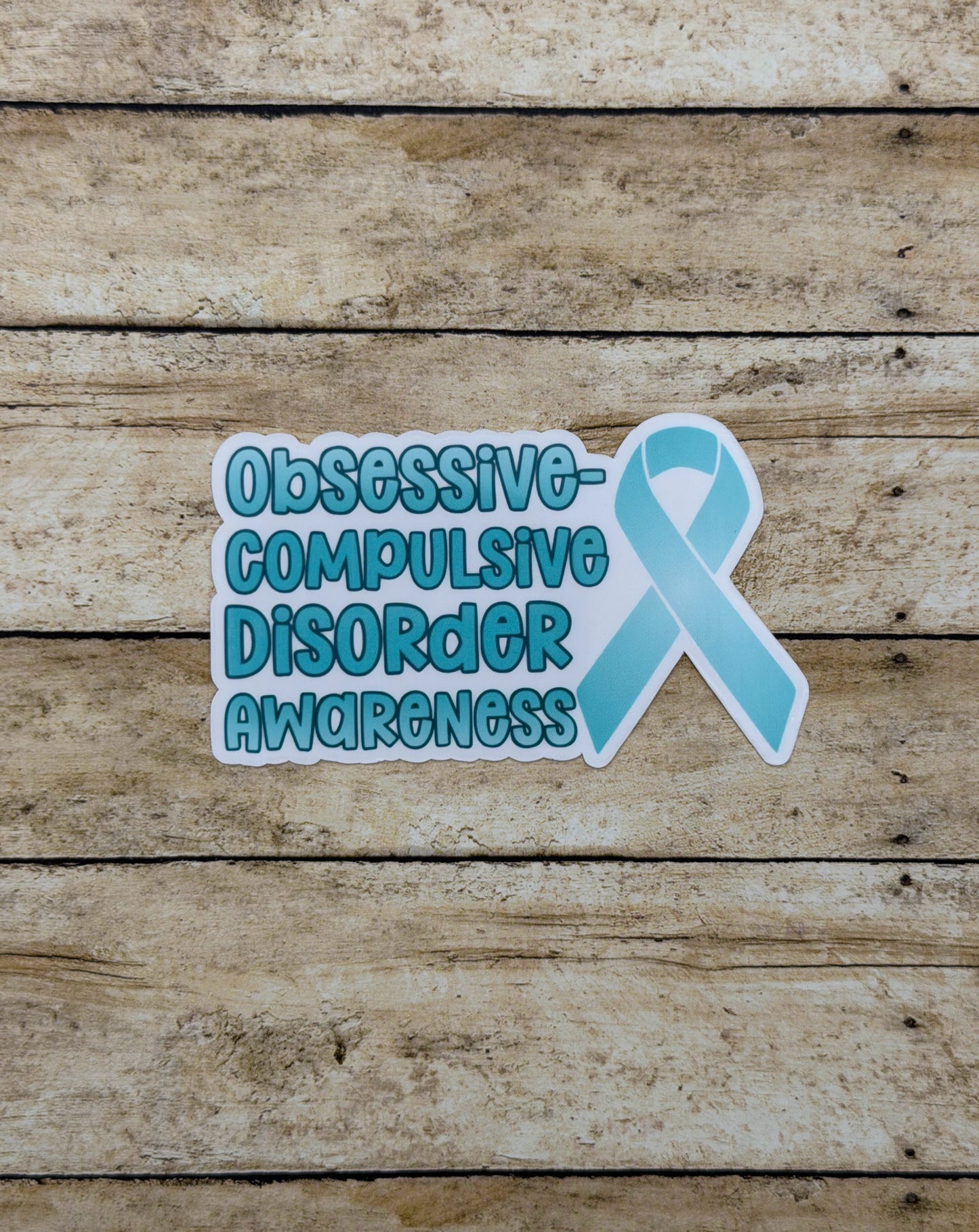 Obsessive-Compulsive Disorder Awareness with Ribbon Sticker or Magnet | OCD