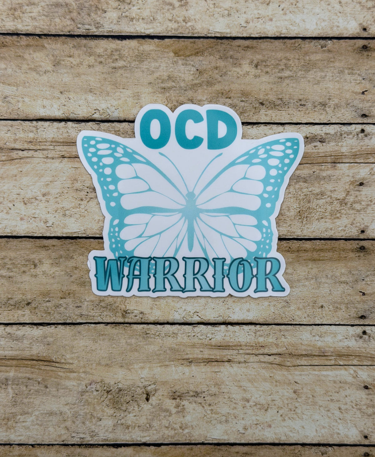 OCD Warrior Butterfly Sticker or Magnet | Obsessive-Compulsive Disorder