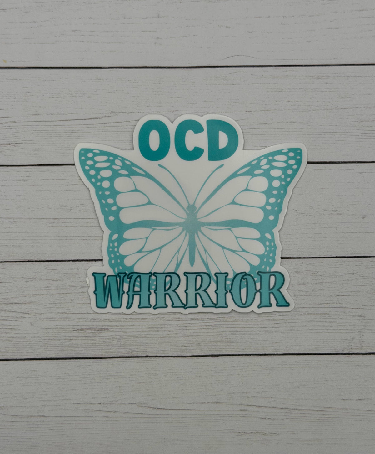 OCD Warrior Butterfly Sticker or Magnet | Obsessive-Compulsive Disorder