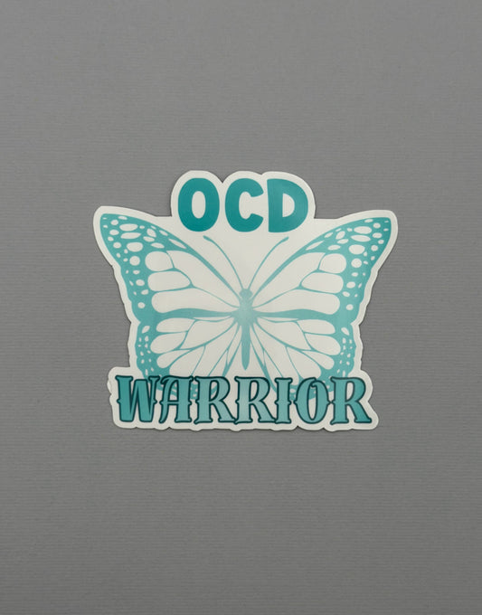 OCD Warrior Butterfly Sticker or Magnet | Obsessive-Compulsive Disorder