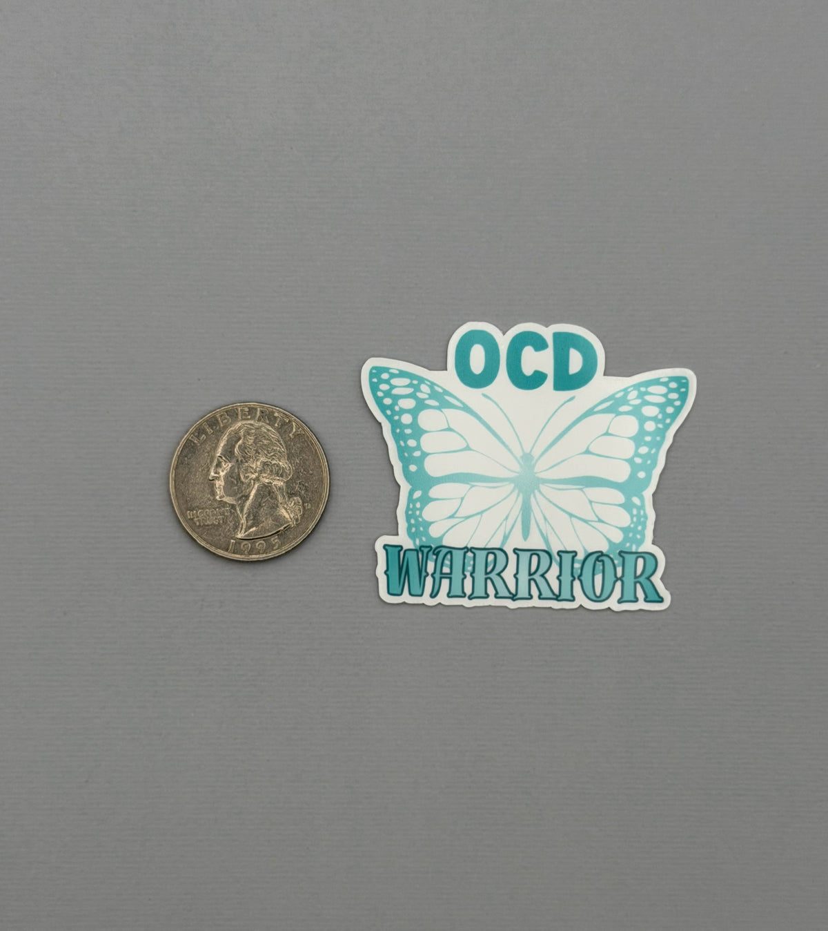 OCD Warrior Butterfly Sticker or Magnet | Obsessive-Compulsive Disorder